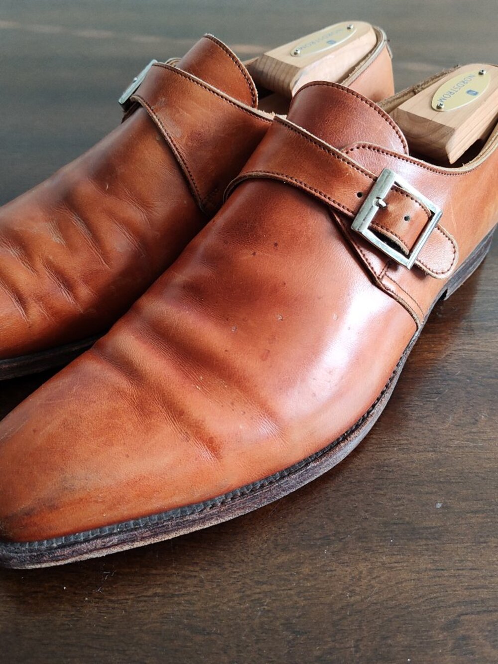 Crockett & Jones X PS Monkton Tan Leather Monk Shoes Men's UK 8.5 E US 9.5 D